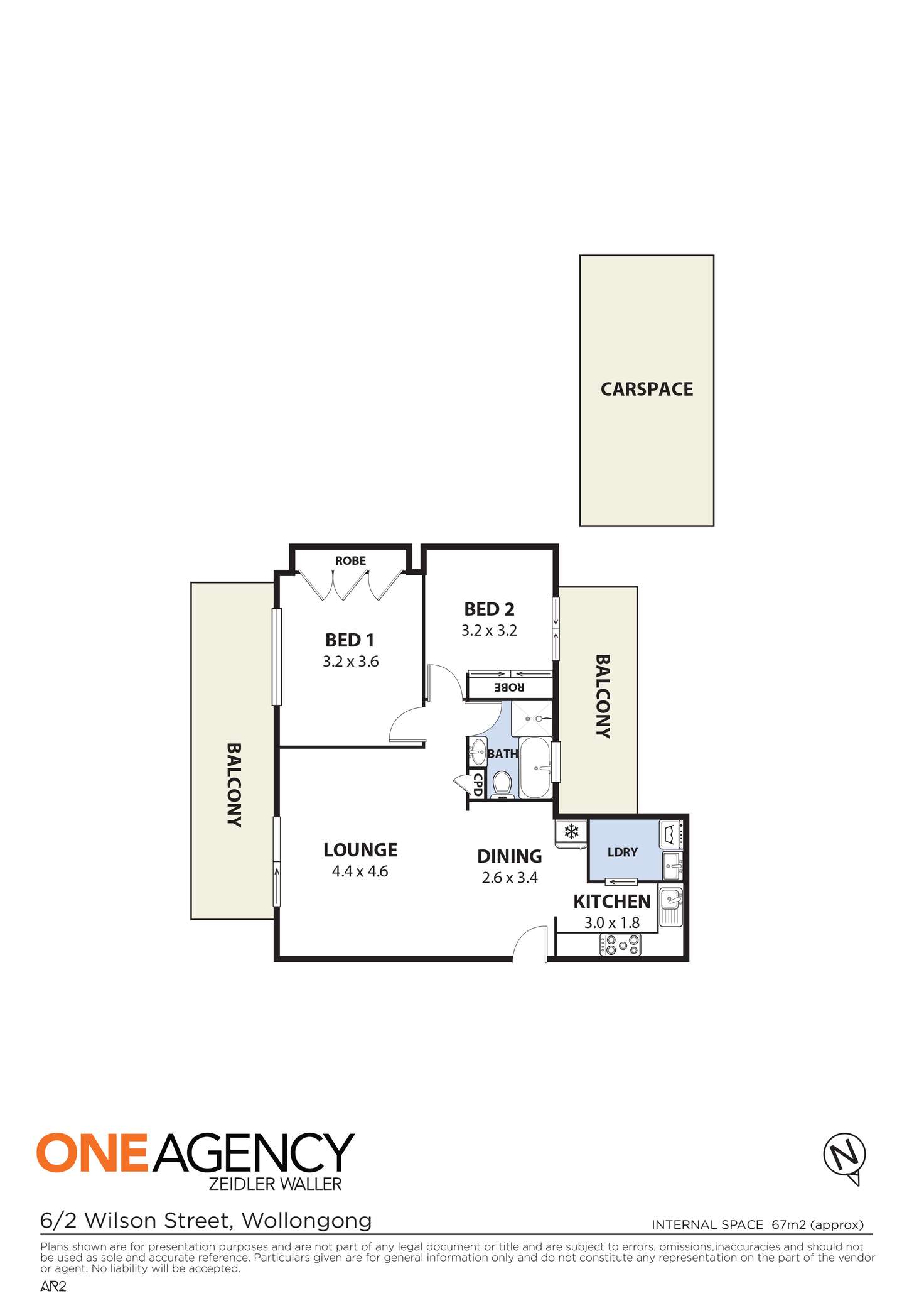 Floorplan of Homely apartment listing, 6/2 Wilson Street, Wollongong NSW 2500