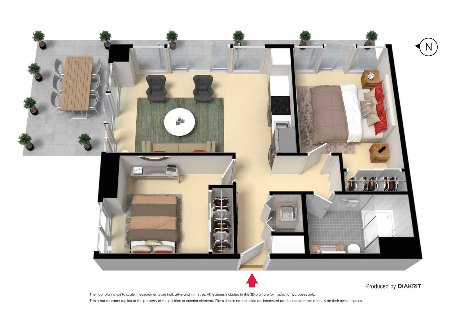 Floorplan of Homely apartment listing, 505/253 Bridge Road, Richmond VIC 3121