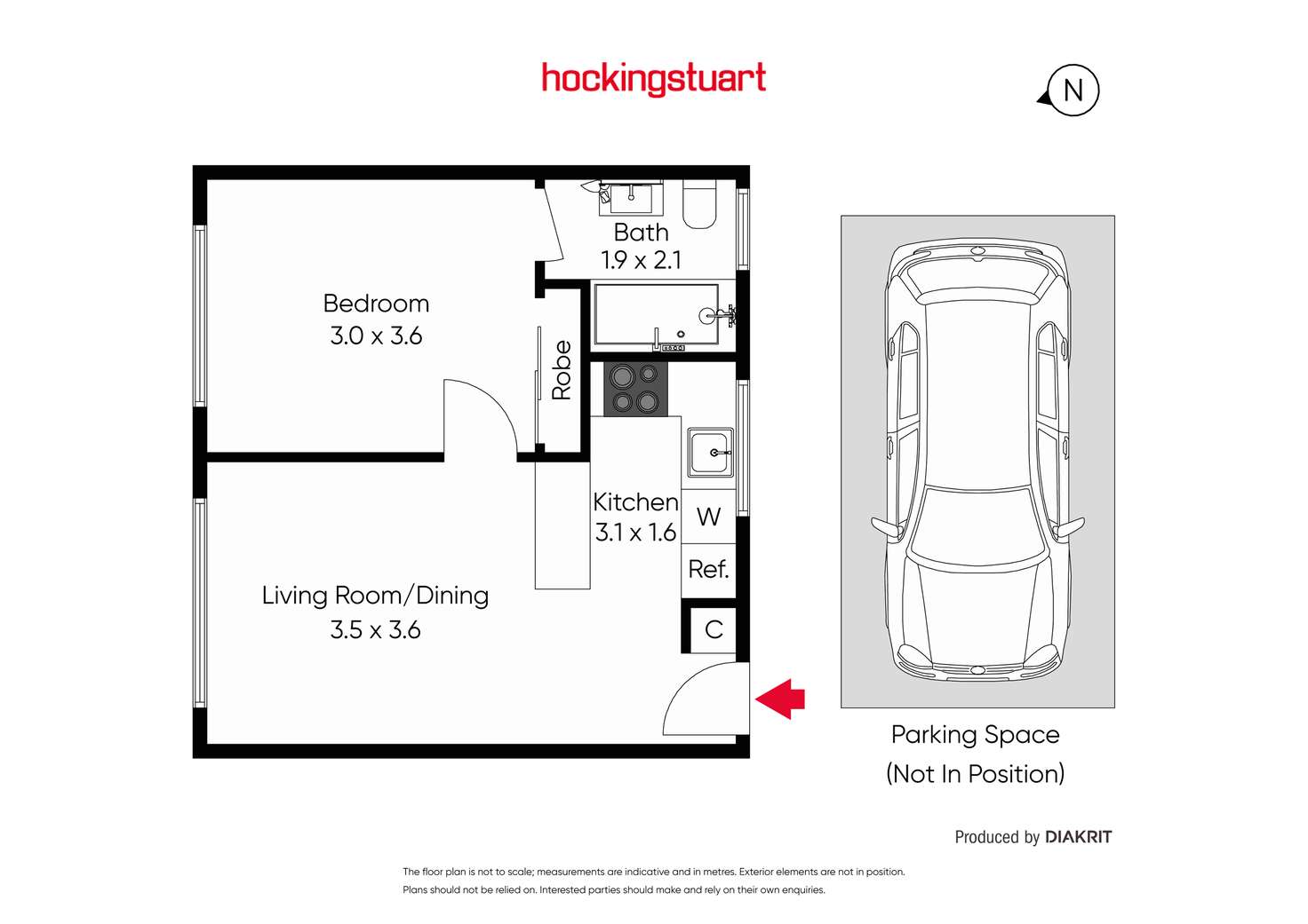 Floorplan of Homely apartment listing, 5/25 Rotherwood Street, Richmond VIC 3121