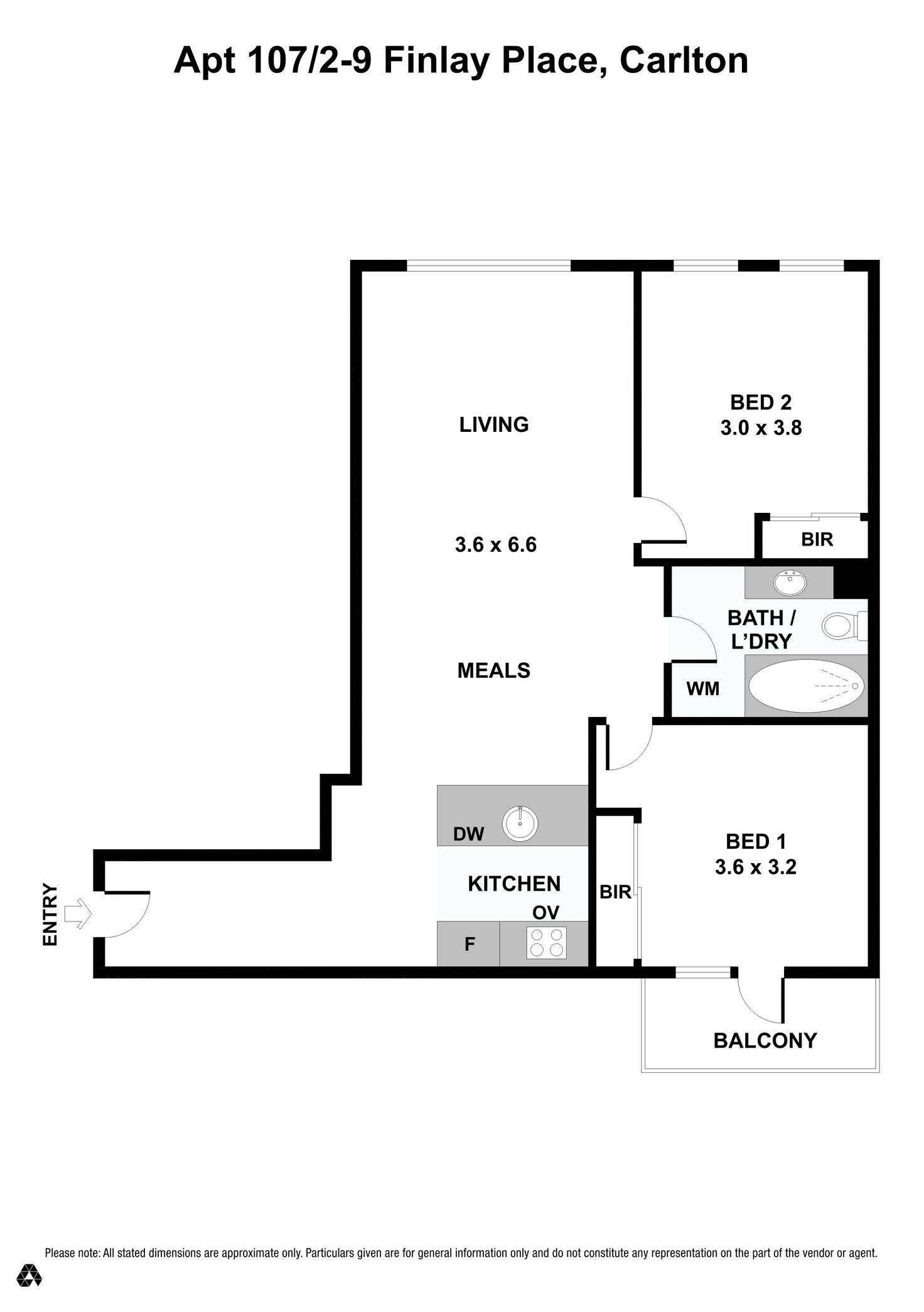 Floorplan of Homely apartment listing, 107/18 Finlay Place, Carlton VIC 3053