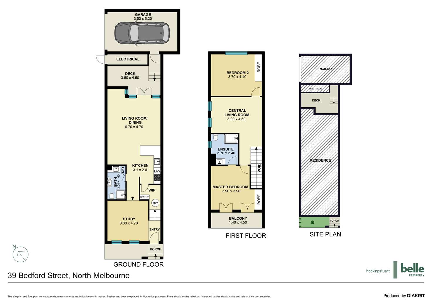 Floorplan of Homely townhouse listing, 39 Bedford Street, North Melbourne VIC 3051