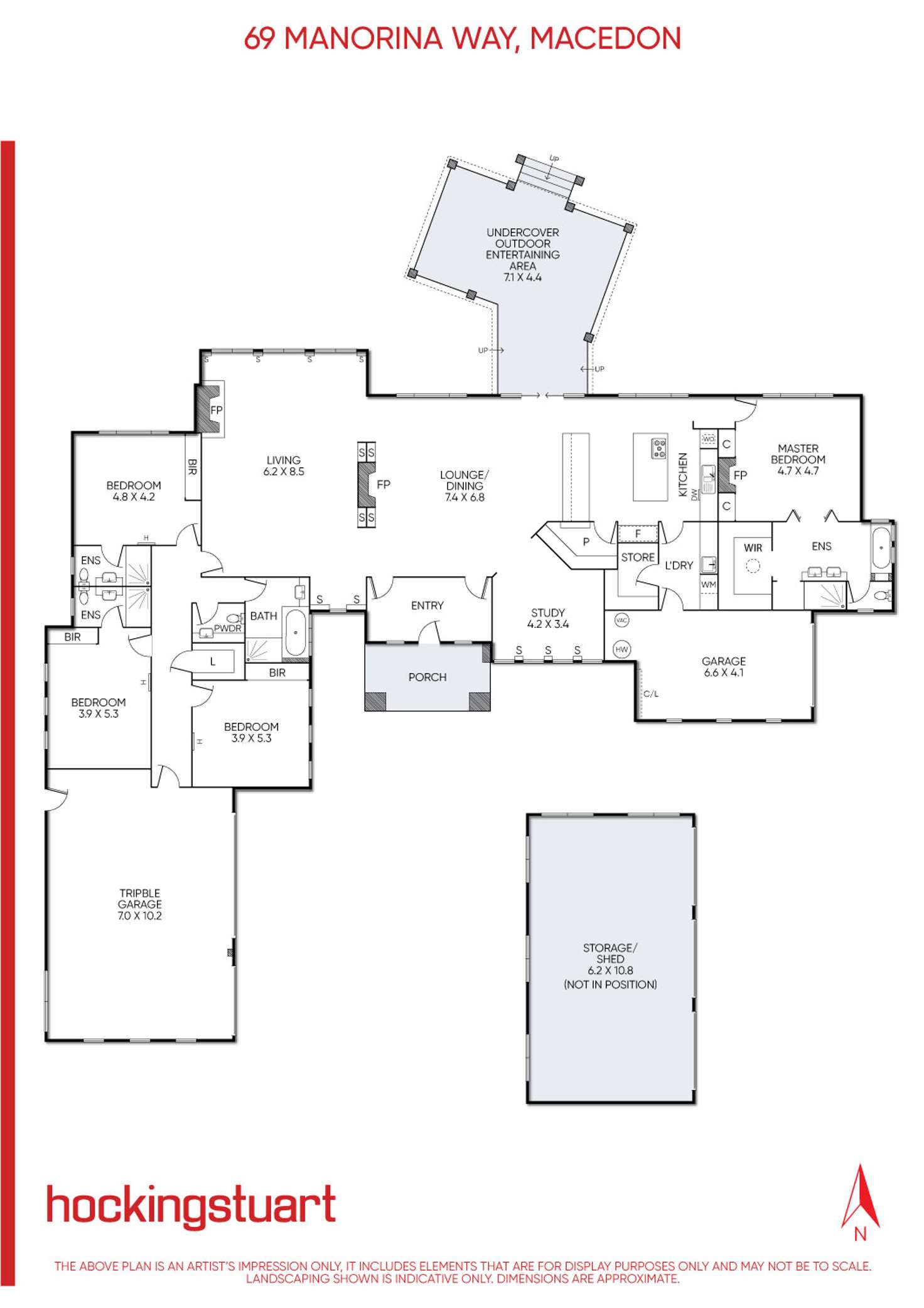 Floorplan of Homely house listing, 69 Manorina Way, Macedon VIC 3440