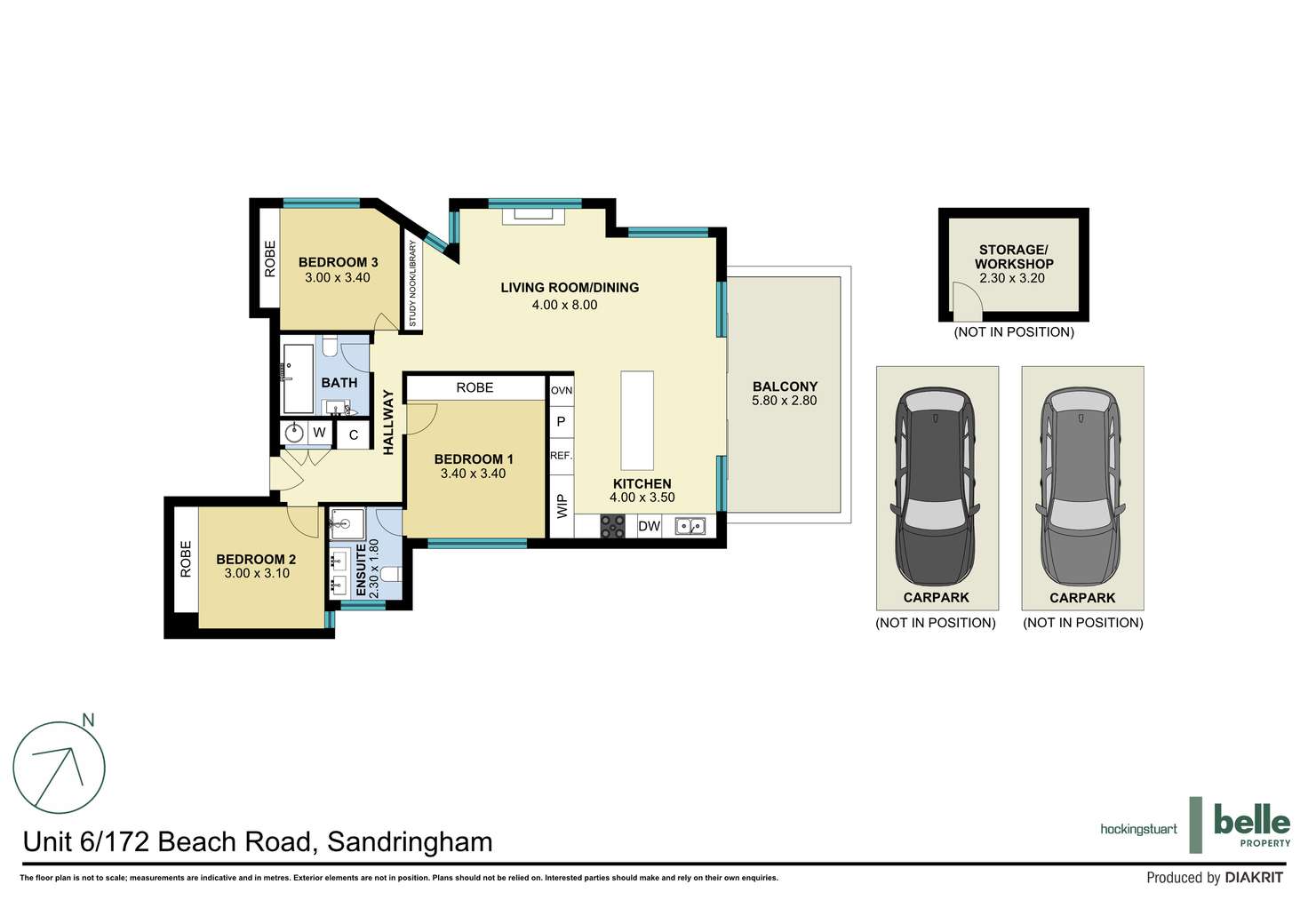 Floorplan of Homely apartment listing, 6/172 Beach Road, Sandringham VIC 3191