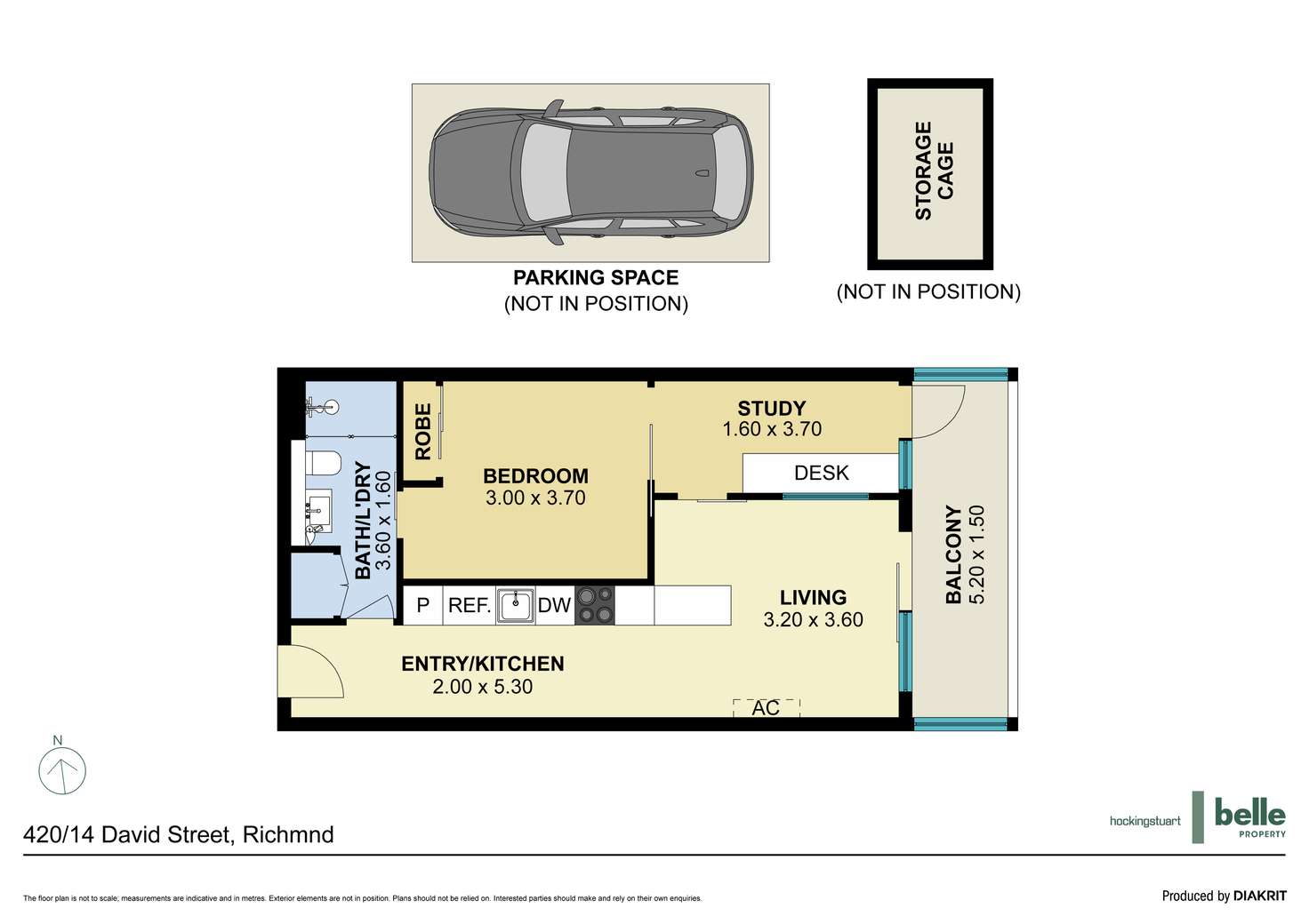 Floorplan of Homely apartment listing, 420/14 David Street, Richmond VIC 3121