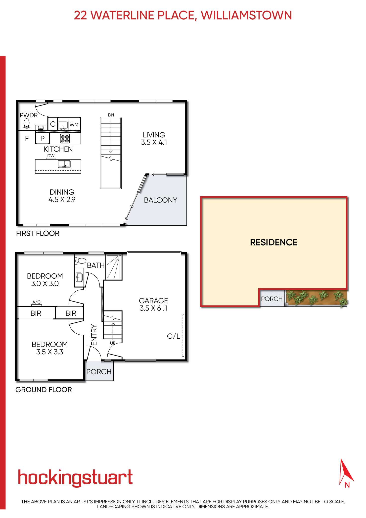 Floorplan of Homely townhouse listing, 22 Waterline Place, Williamstown VIC 3016
