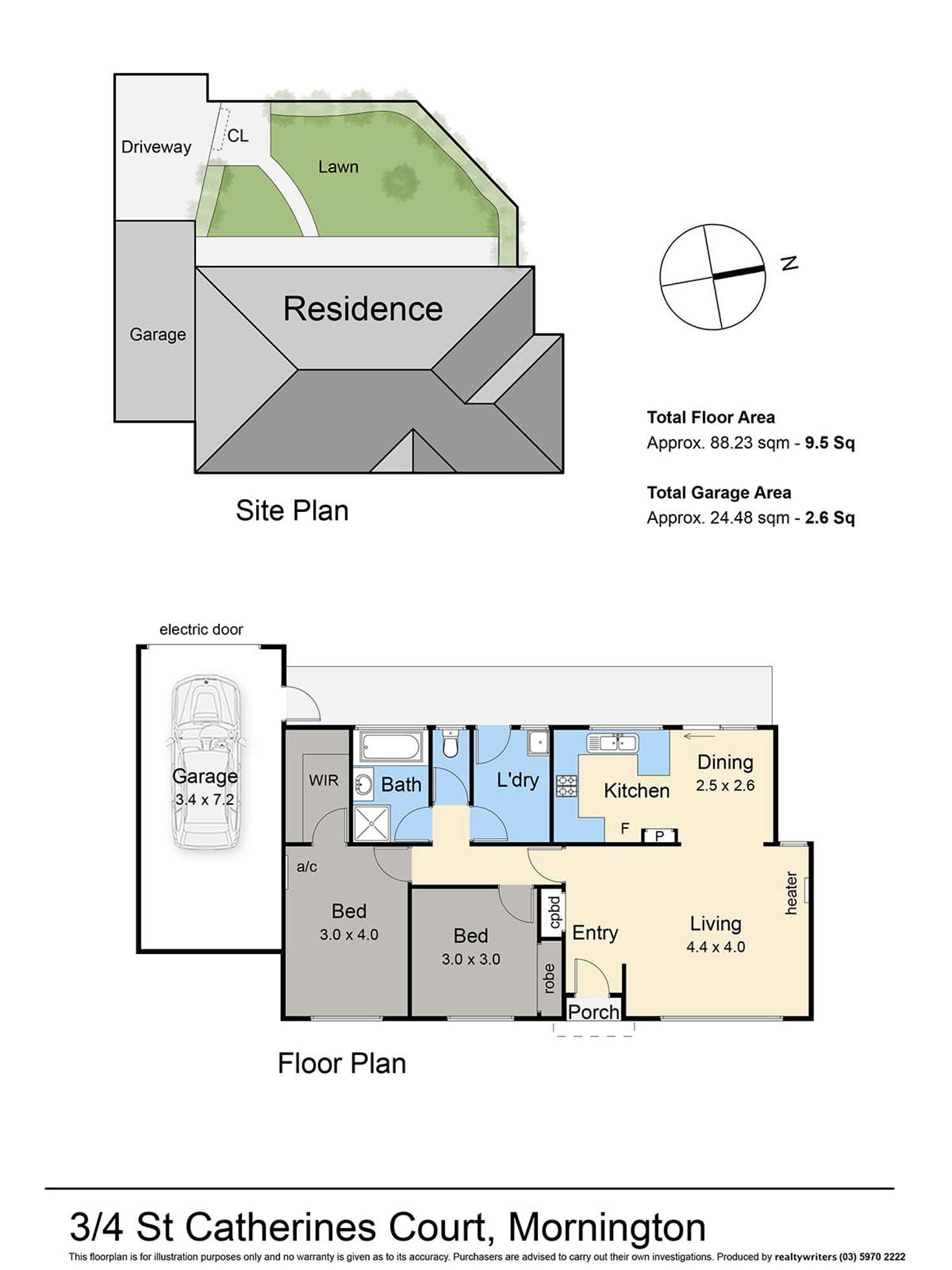 Floorplan of Homely unit listing, 3/4-6 St Catherines Court, Mornington VIC 3931