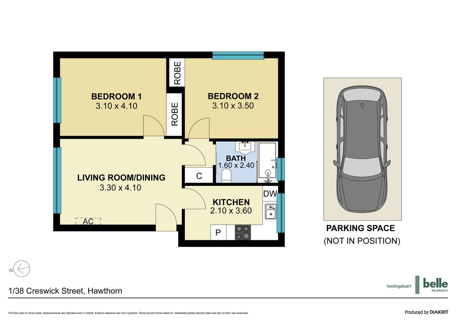 Floorplan of Homely apartment listing, 1/38 Creswick Street, Hawthorn VIC 3122