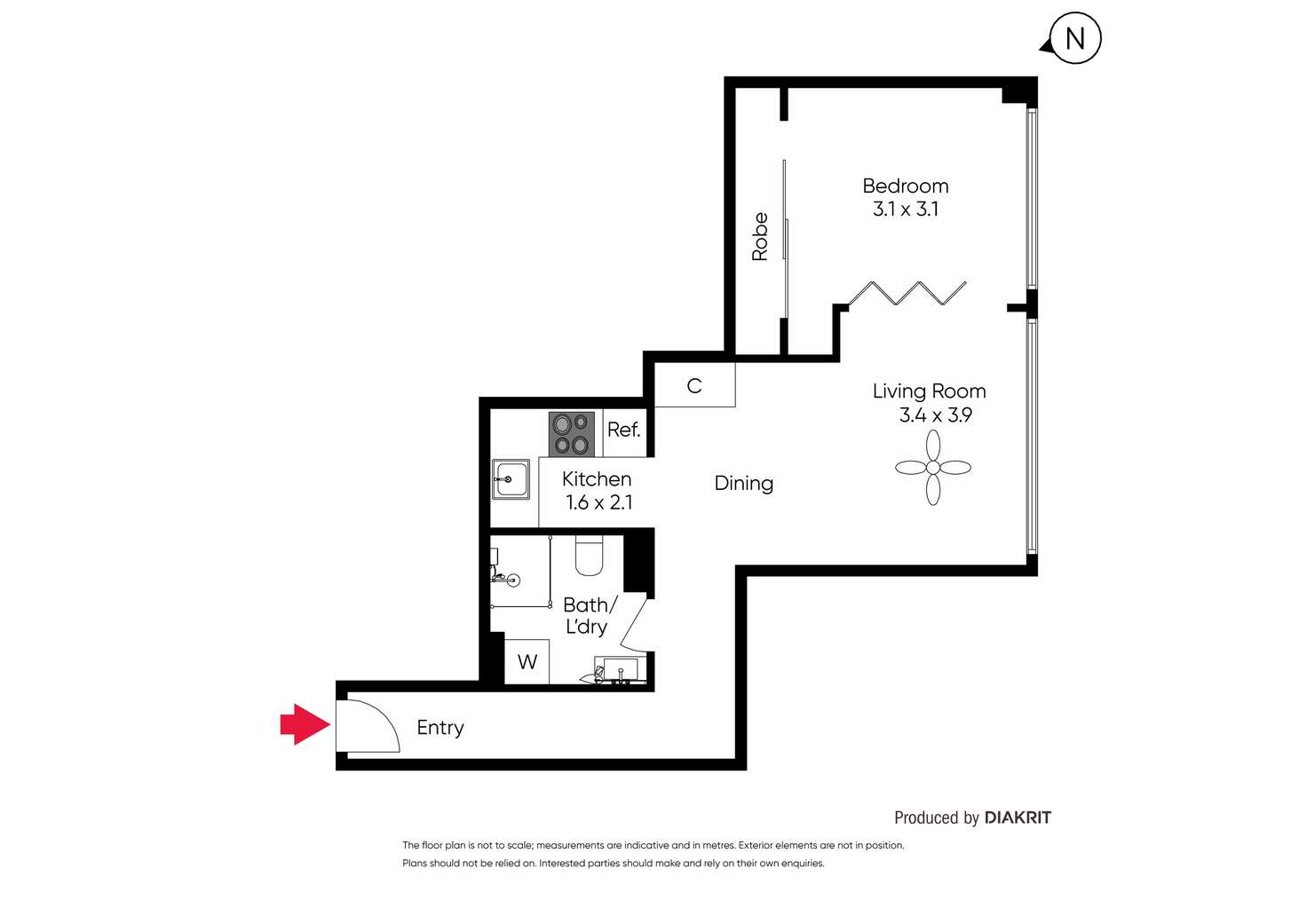 Floorplan of Homely apartment listing, 20/88 Franklin Street, Melbourne VIC 3000