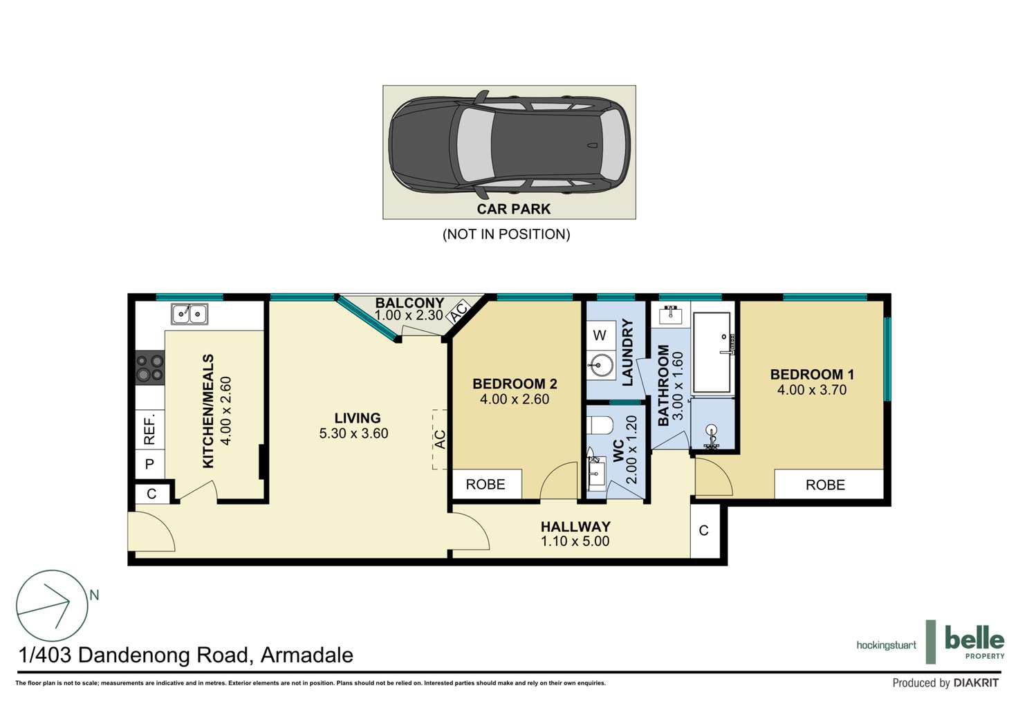 Floorplan of Homely apartment listing, 1/403 Dandenong Road, Armadale VIC 3143