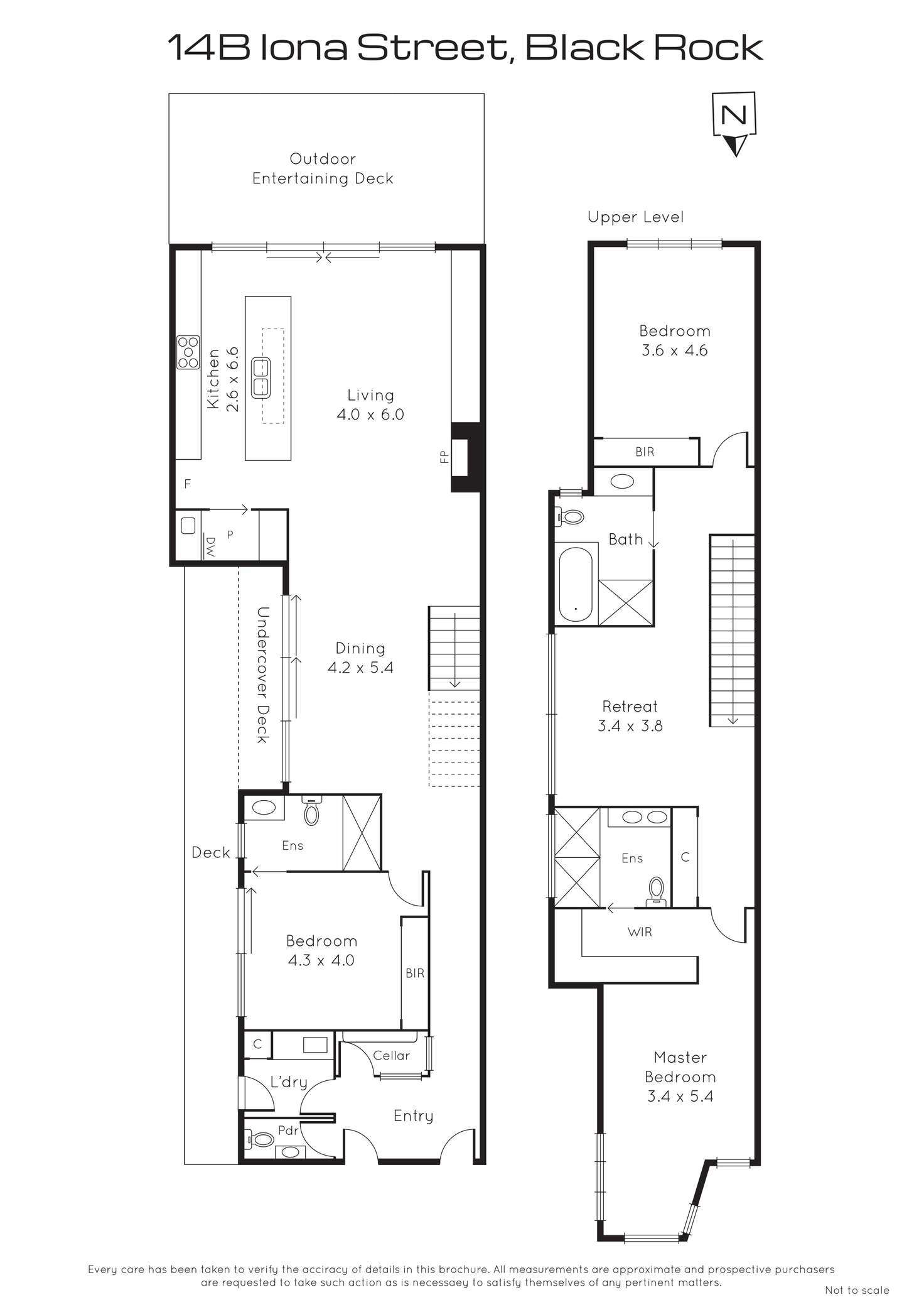 Floorplan of Homely townhouse listing, 14B Iona Street, Black Rock VIC 3193