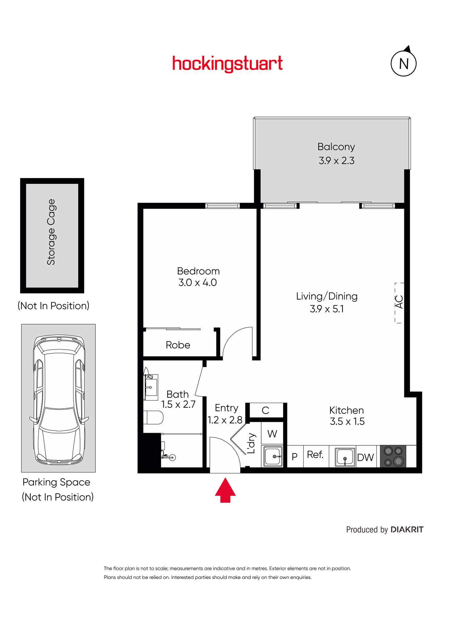 Floorplan of Homely apartment listing, 503/1 Studio Walk, Richmond VIC 3121