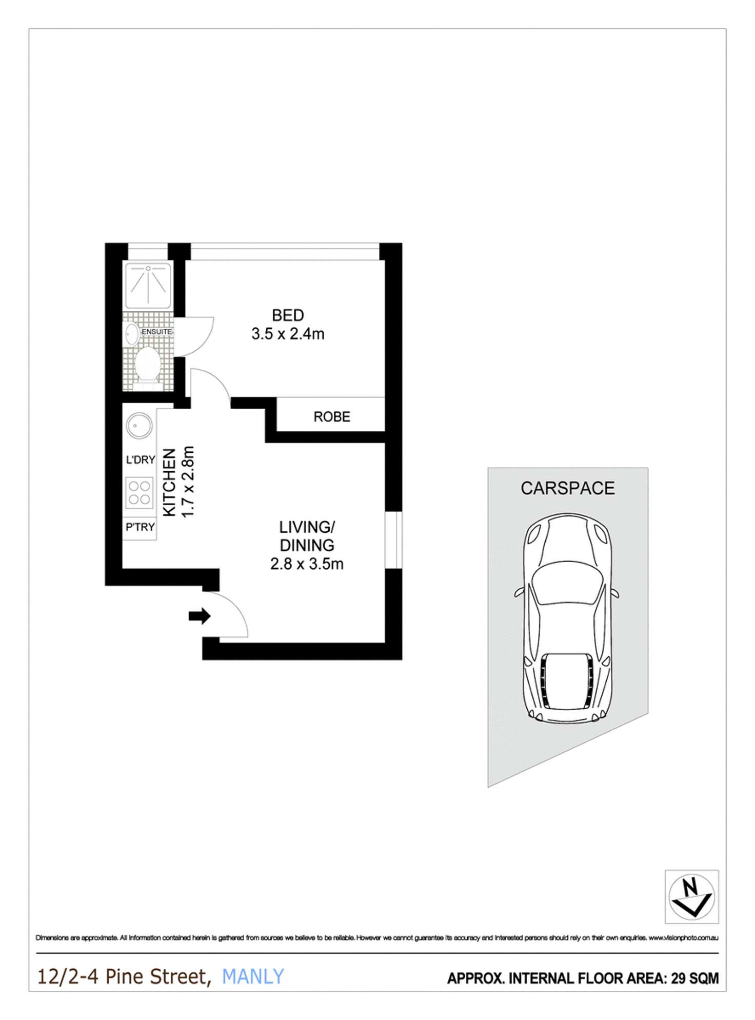 Floorplan of Homely apartment listing, 12/2-4 Pine Street, Manly NSW 2095