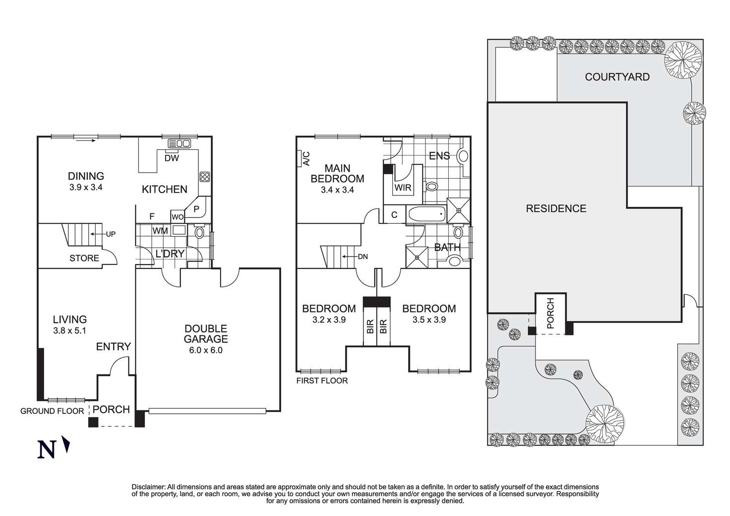 Floorplan of Homely townhouse listing, 8 Hay Street, Box Hill South VIC 3128