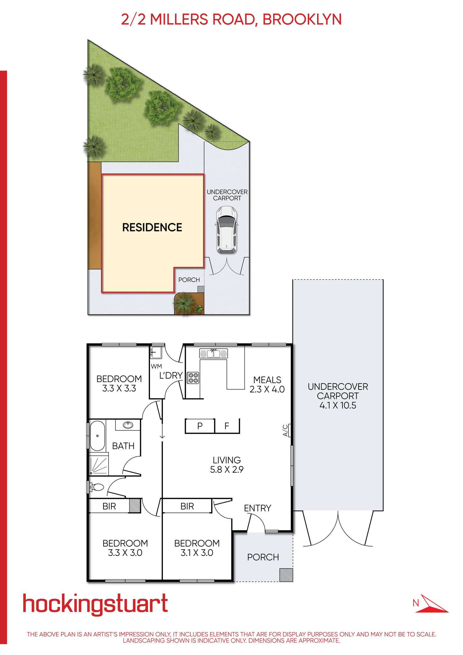 Floorplan of Homely house listing, 2/2 Millers Road, Brooklyn VIC 3012