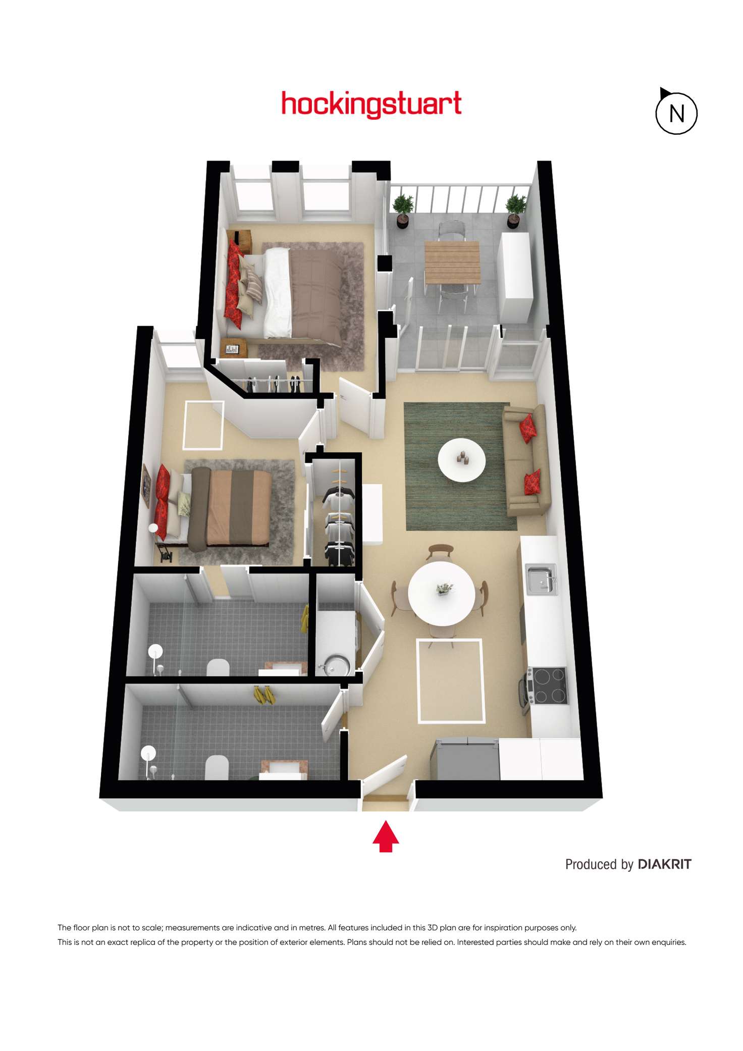 Floorplan of Homely apartment listing, 214/801 Centre Road, Bentleigh VIC 3204