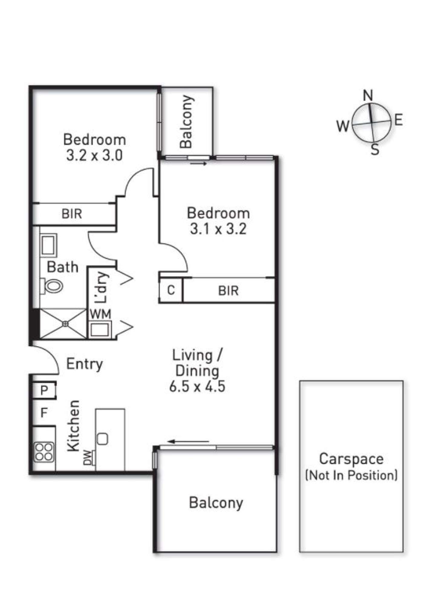 Floorplan of Homely apartment listing, 405/32 Bosisto Street, Richmond VIC 3121