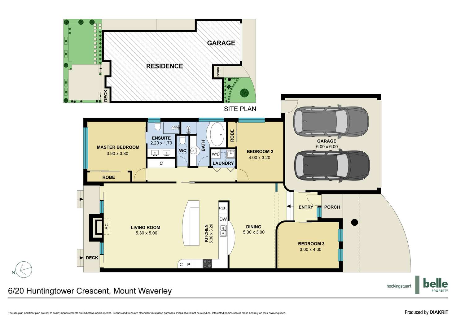 Floorplan of Homely townhouse listing, 6/20 Huntingtower Crescent, Mount Waverley VIC 3149