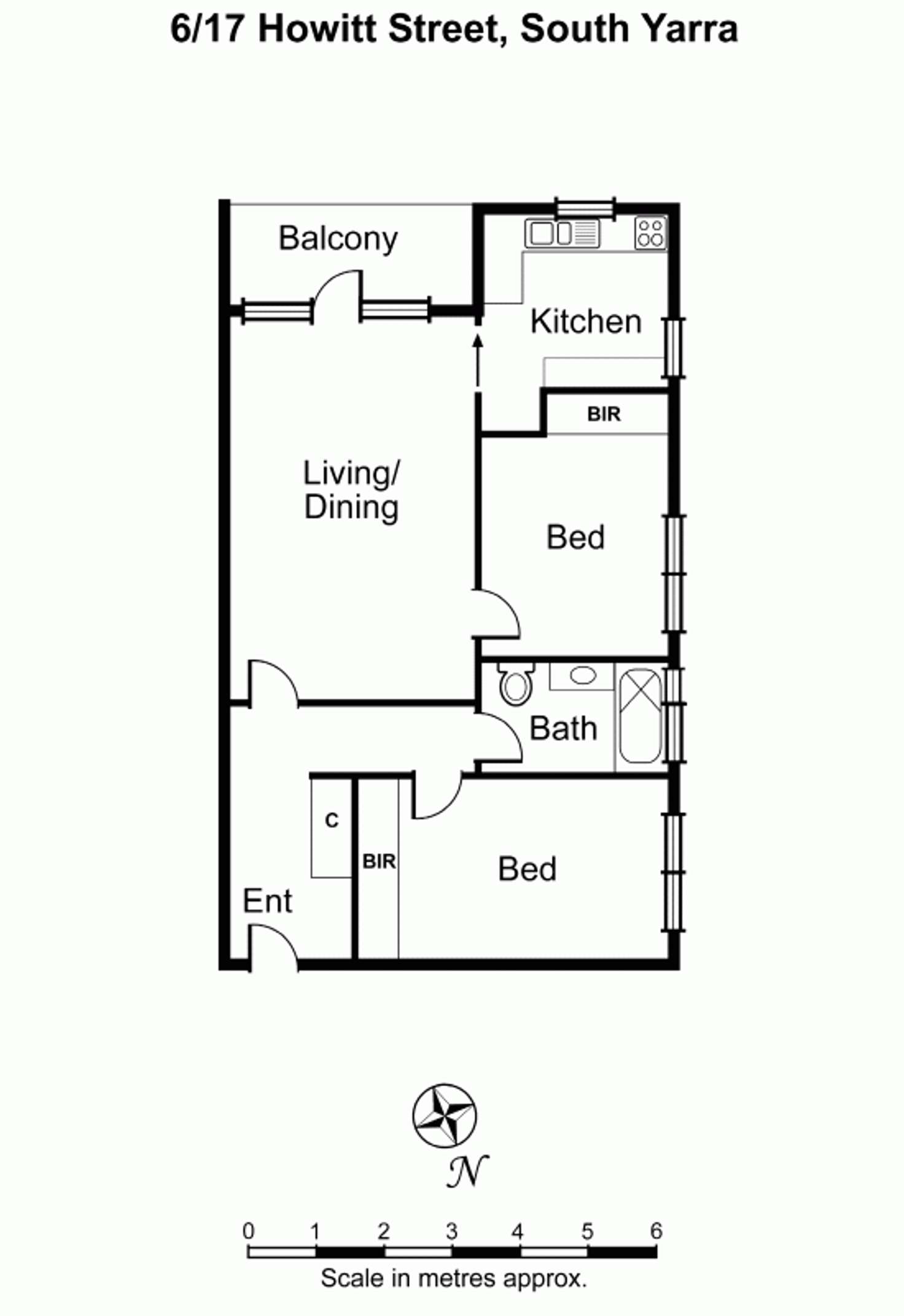 Floorplan of Homely apartment listing, 6/17 Howitt Street, South Yarra VIC 3141
