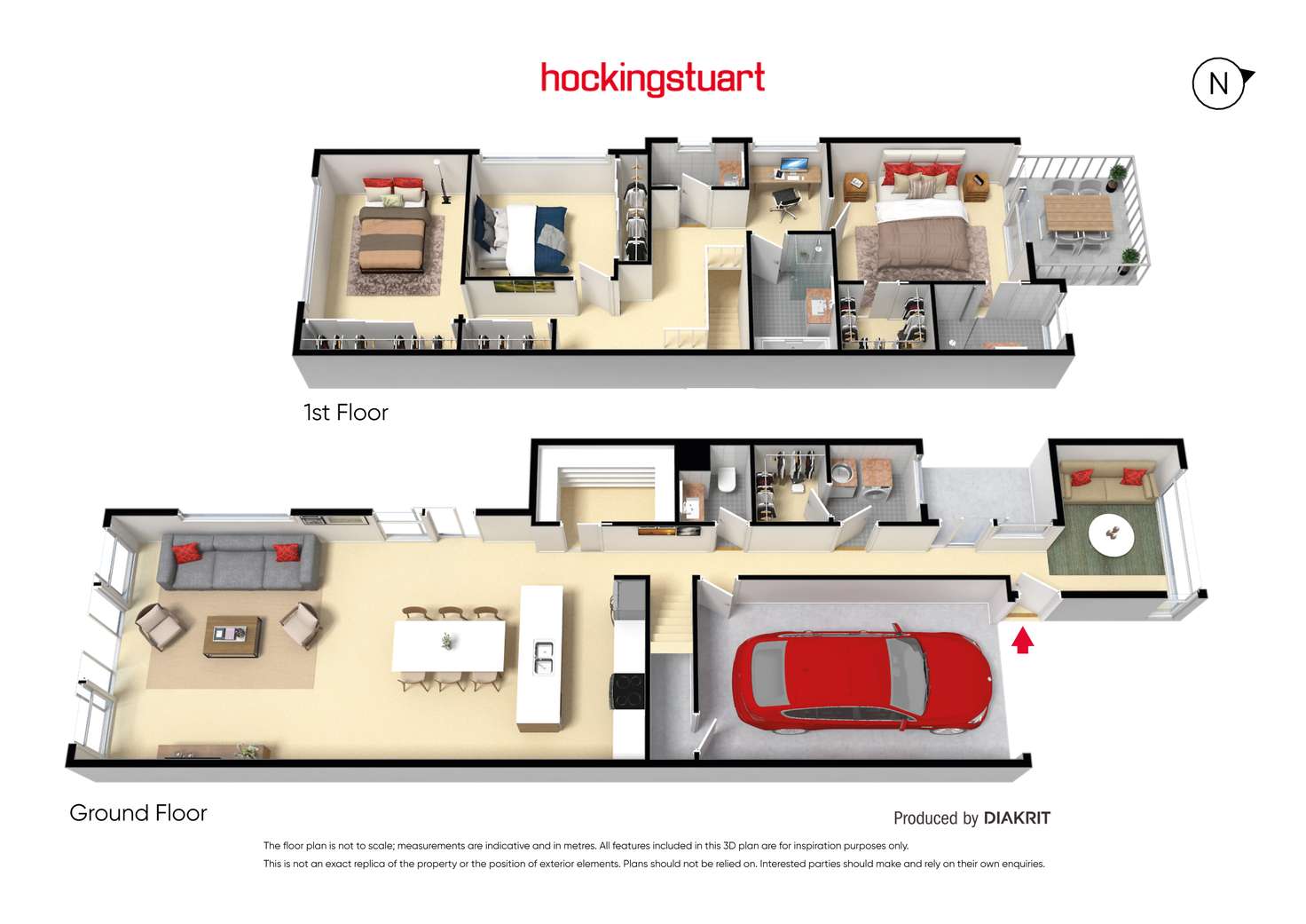 Floorplan of Homely townhouse listing, 3a Lennox Street, Yarraville VIC 3013