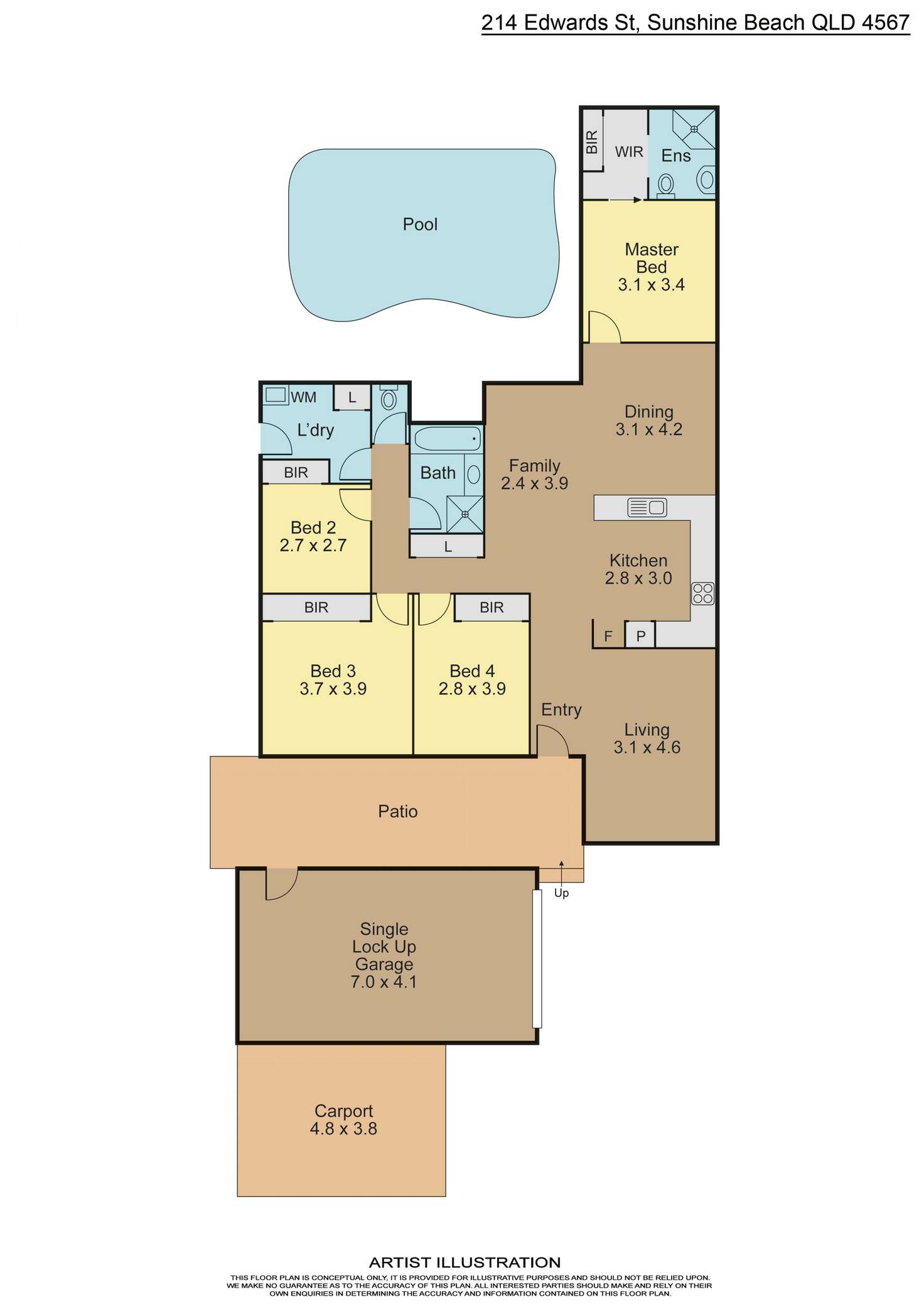 Floorplan of Homely house listing, 214 Edwards Street, Sunshine Beach QLD 4567