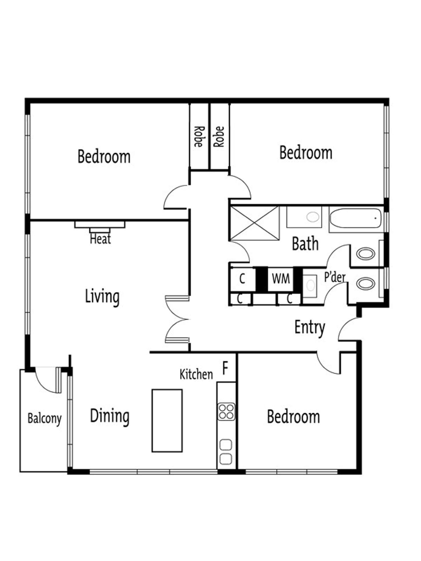 Floorplan of Homely apartment listing, 4/677 Toorak Road, Toorak VIC 3142