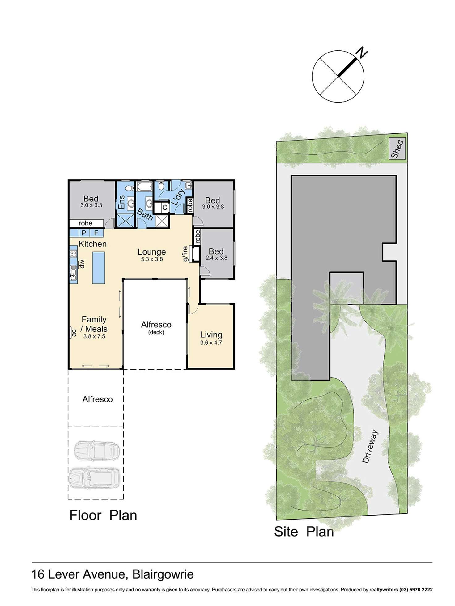 Floorplan of Homely house listing, 16 Lever Avenue, Blairgowrie VIC 3942