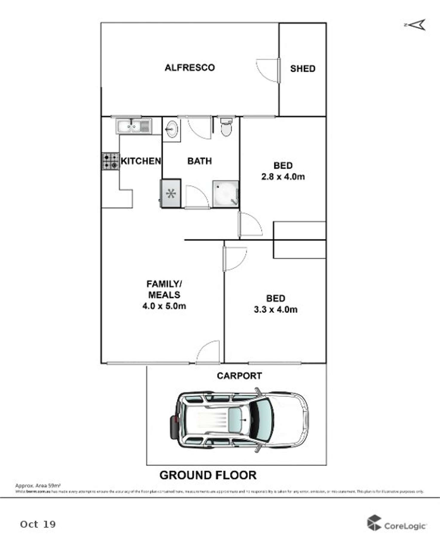 Floorplan of Homely unit listing, 1/767 Nepean Highway, Mornington VIC 3931