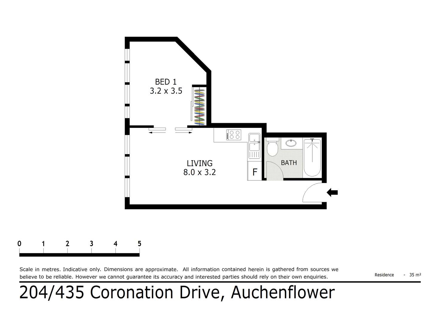 Floorplan of Homely unit listing, 204/435 Coronation Drive, Auchenflower QLD 4066