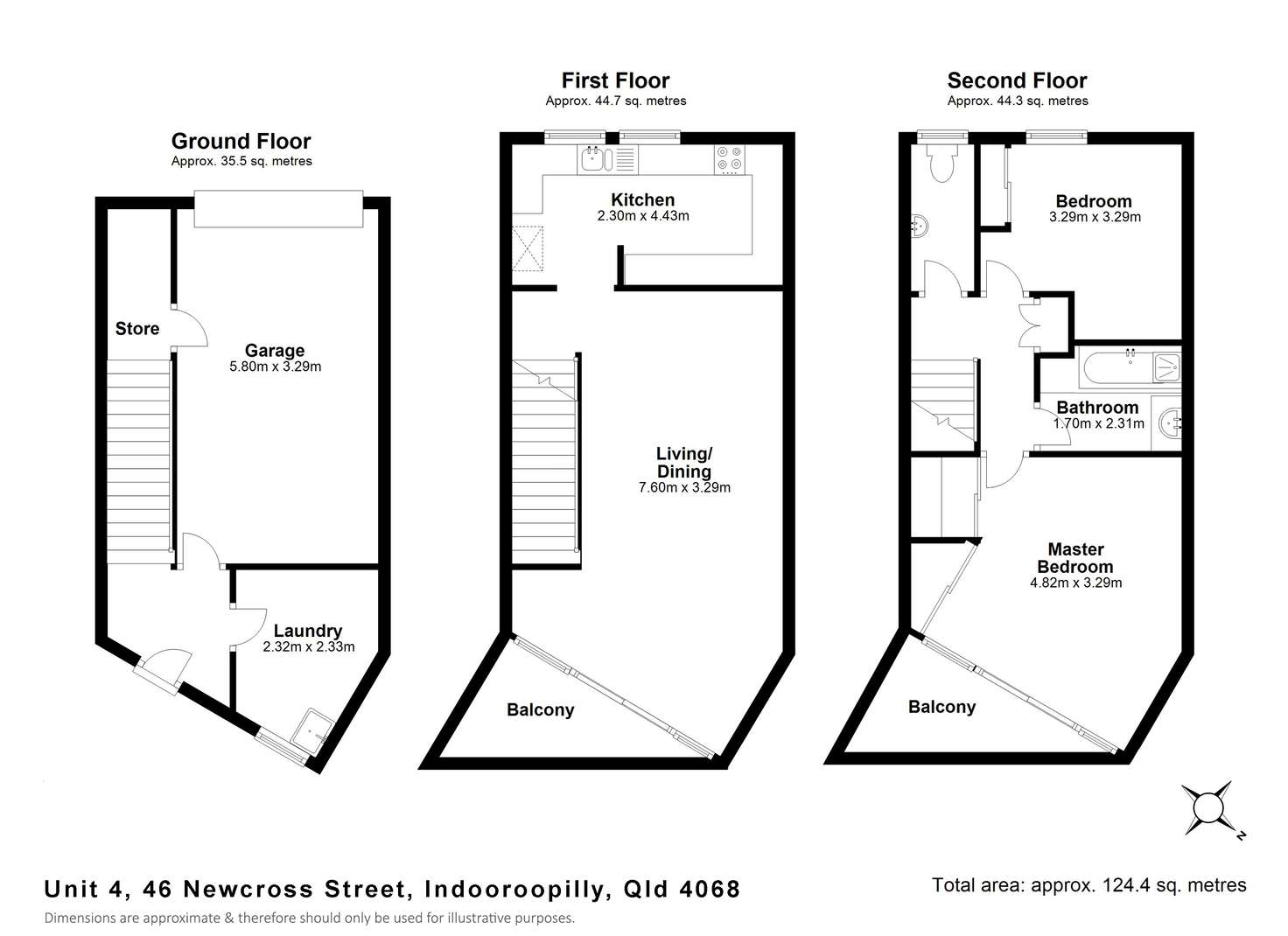 Floorplan of Homely townhouse listing, 4/46 Newcross Street, Indooroopilly QLD 4068