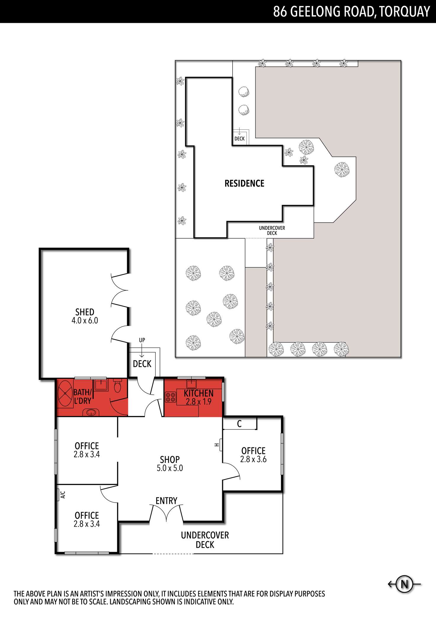 Floorplan of Homely house listing, 86 Geelong Road, Torquay VIC 3228