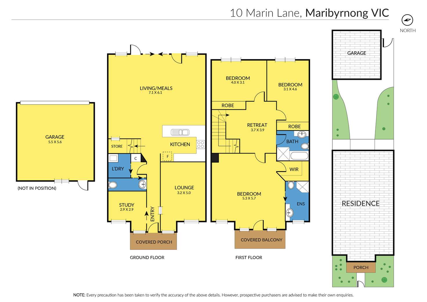 Floorplan of Homely townhouse listing, 10 Marin Lane, Maribyrnong VIC 3032