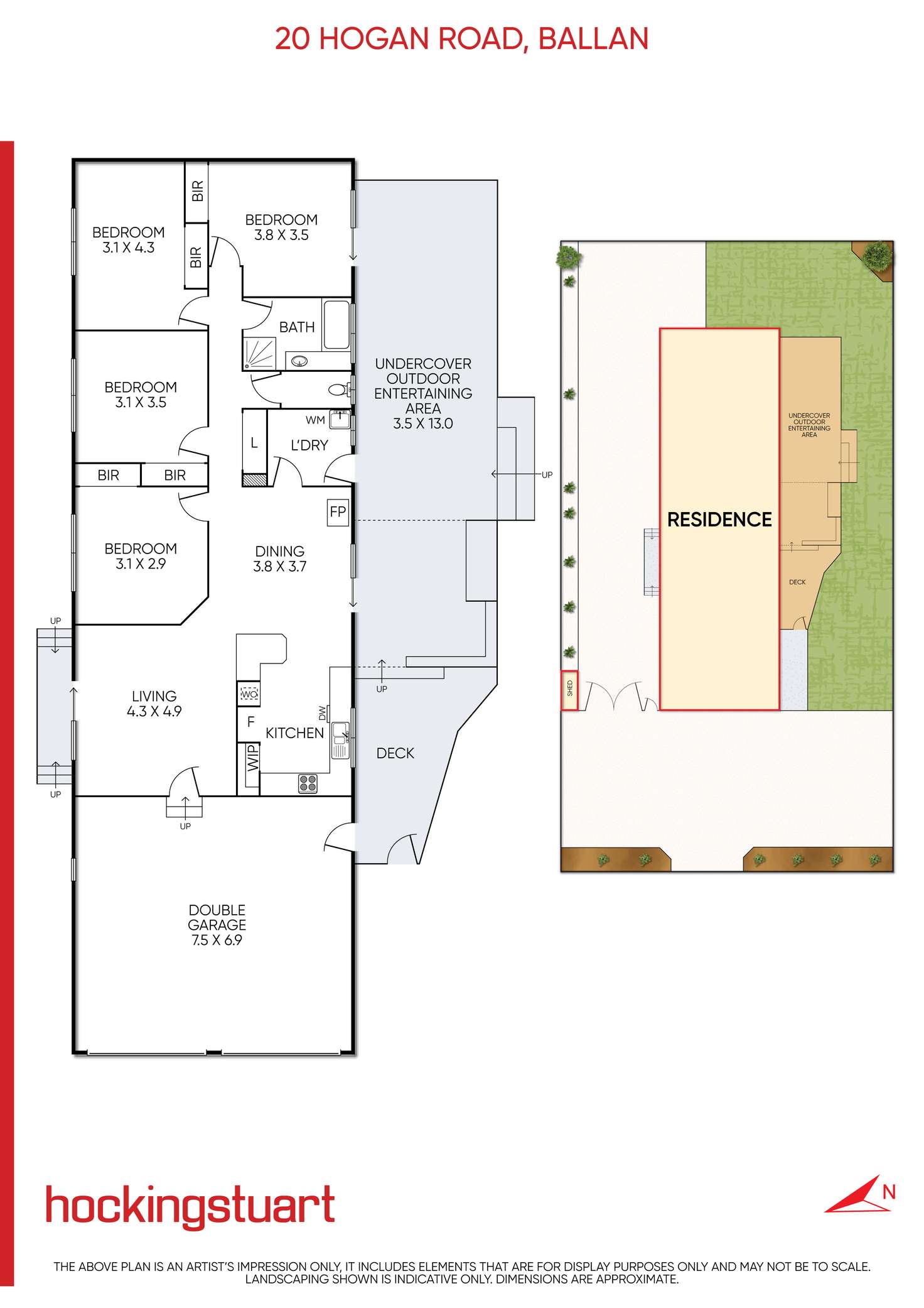 Floorplan of Homely house listing, 20 Hogan Road, Ballan VIC 3342
