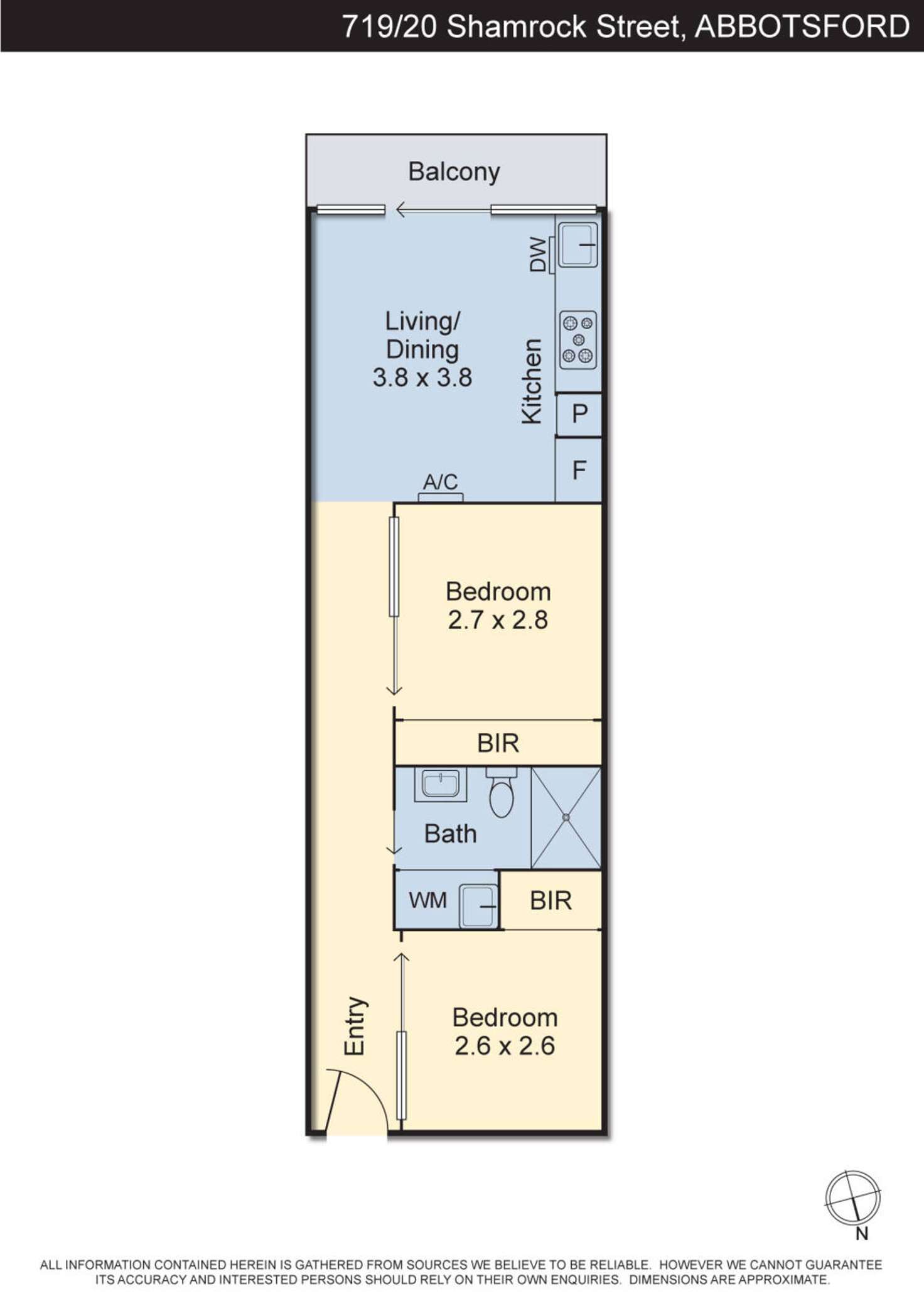 Floorplan of Homely apartment listing, 719/20 Shamrock Street, Abbotsford VIC 3067