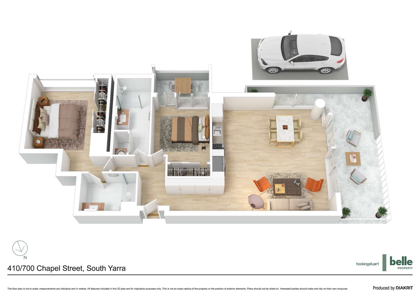 Floorplan of Homely apartment listing, 410/700 Chapel Street, South Yarra VIC 3141