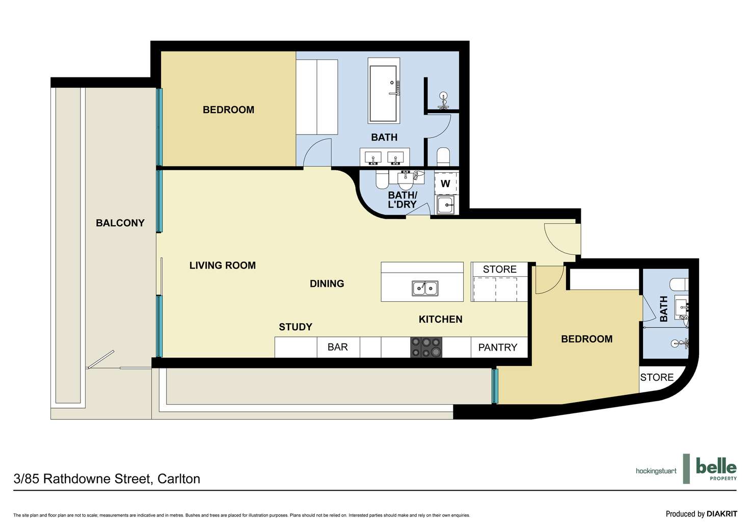 Floorplan of Homely apartment listing, 3/85 Rathdowne Street, Carlton VIC 3053