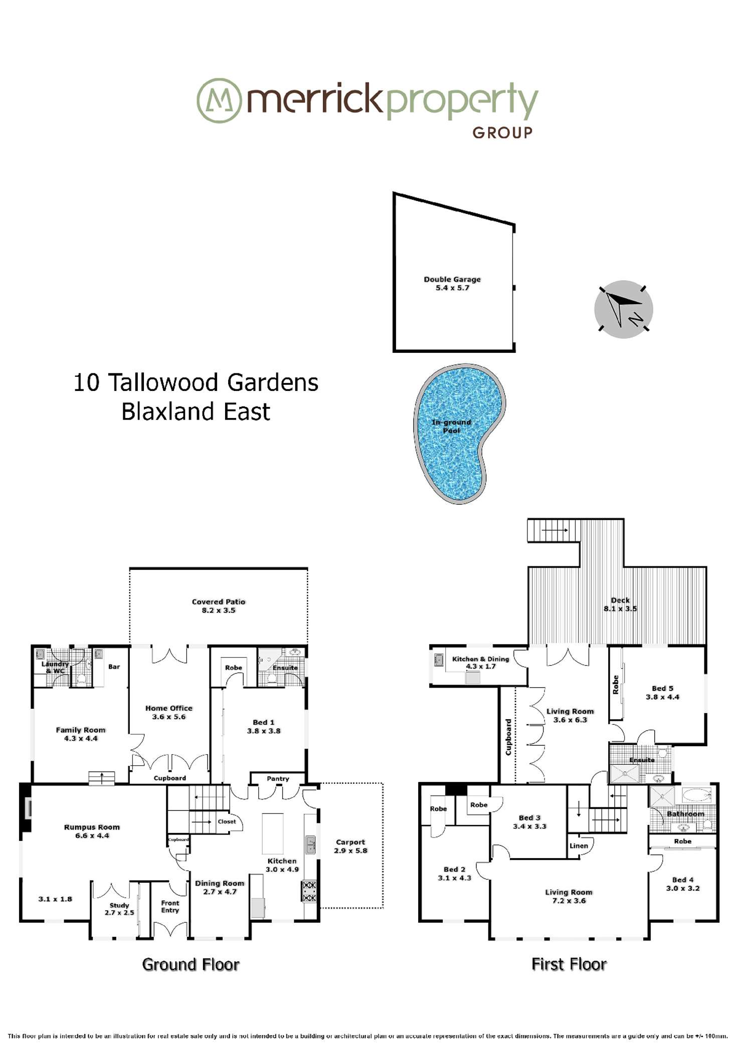 Floorplan of Homely house listing, 10 Tallowood Gardens, Blaxland NSW 2774