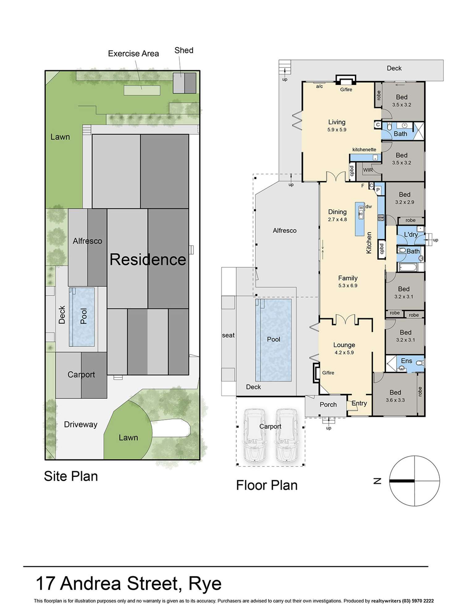 Floorplan of Homely house listing, 17 Andrea Street, Rye VIC 3941