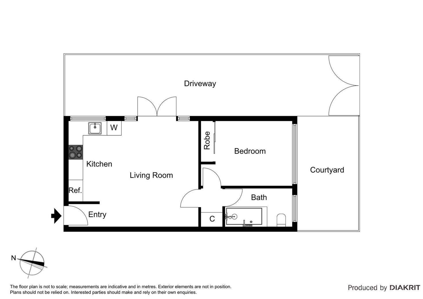 Floorplan of Homely apartment listing, 1/58 Byron Street, Elwood VIC 3184