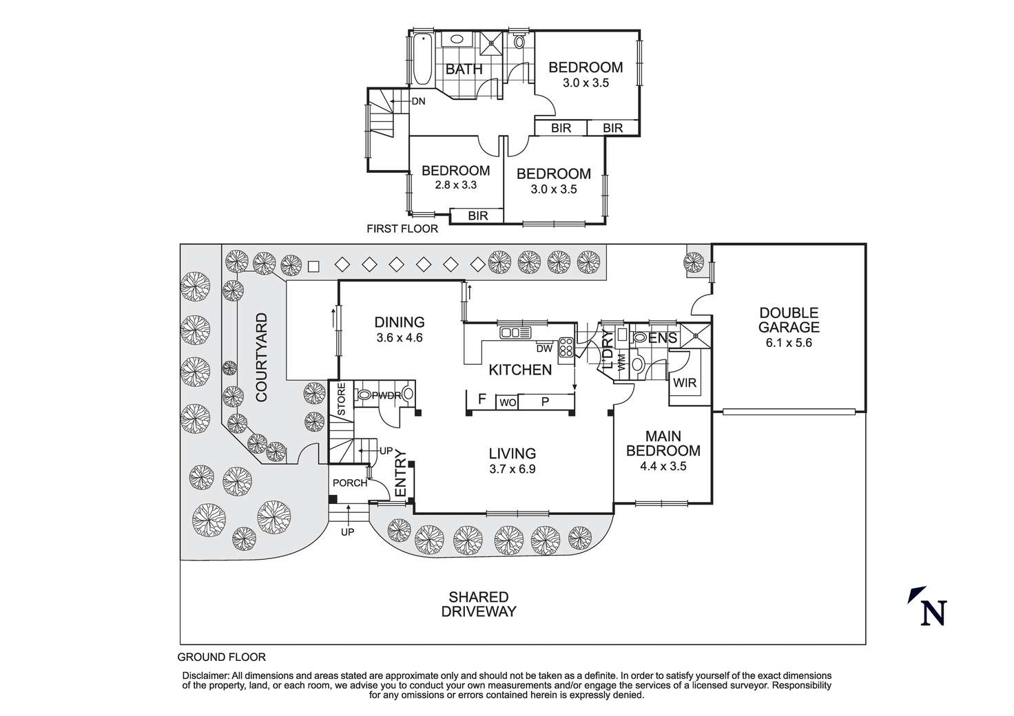 Floorplan of Homely townhouse listing, 1/174 Thompsons Road, Bulleen VIC 3105