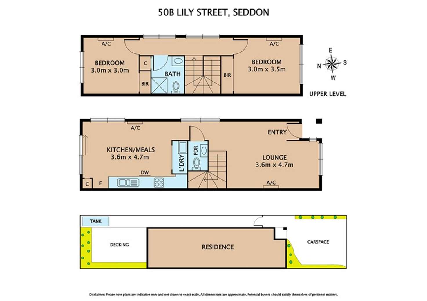 Floorplan of Homely townhouse listing, 50b Lily Street, Seddon VIC 3011