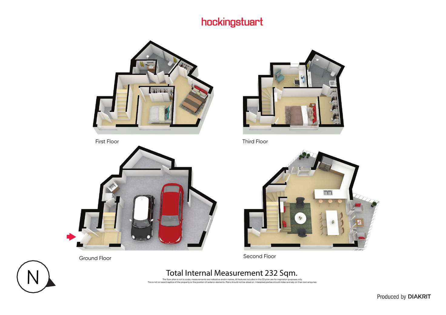 Floorplan of Homely townhouse listing, 15/56 La Scala Avenue, Maribyrnong VIC 3032