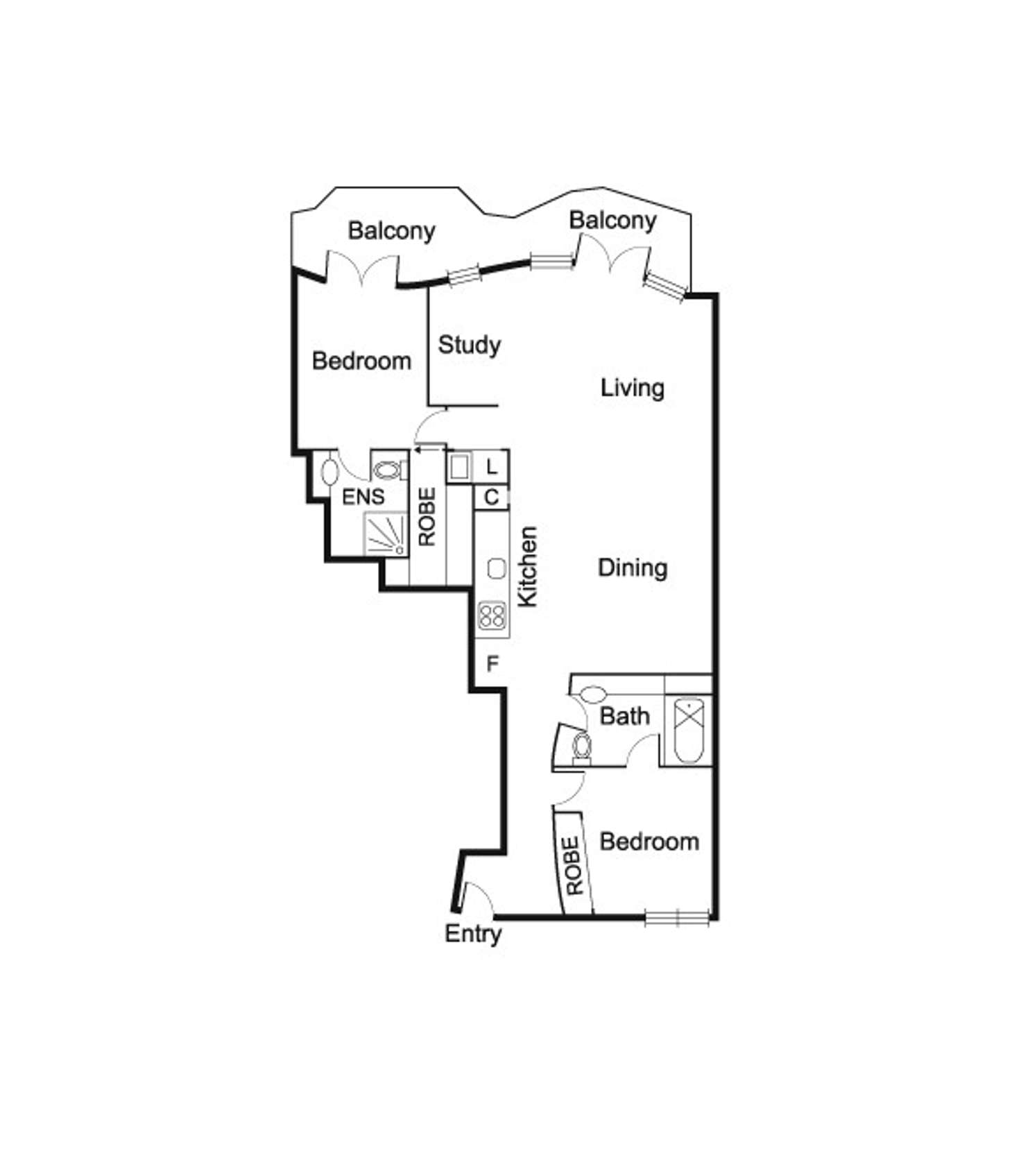 Floorplan of Homely apartment listing, 12/26-34 Little Cardigan Street, Carlton VIC 3053