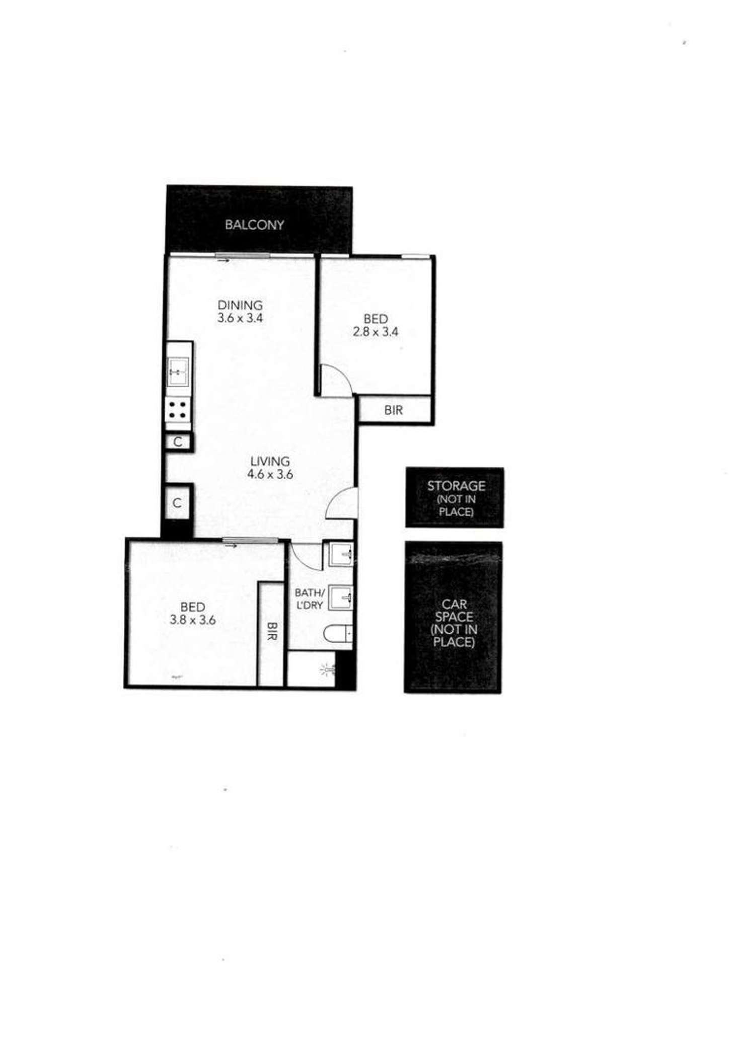 Floorplan of Homely apartment listing, 201/25 Oxford Street, North Melbourne VIC 3051