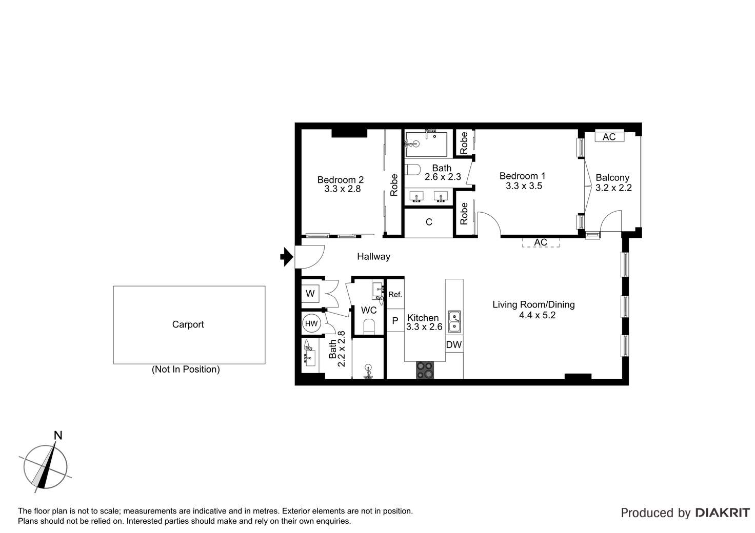 Floorplan of Homely apartment listing, 507/360 St Kilda Road, Melbourne VIC 3004