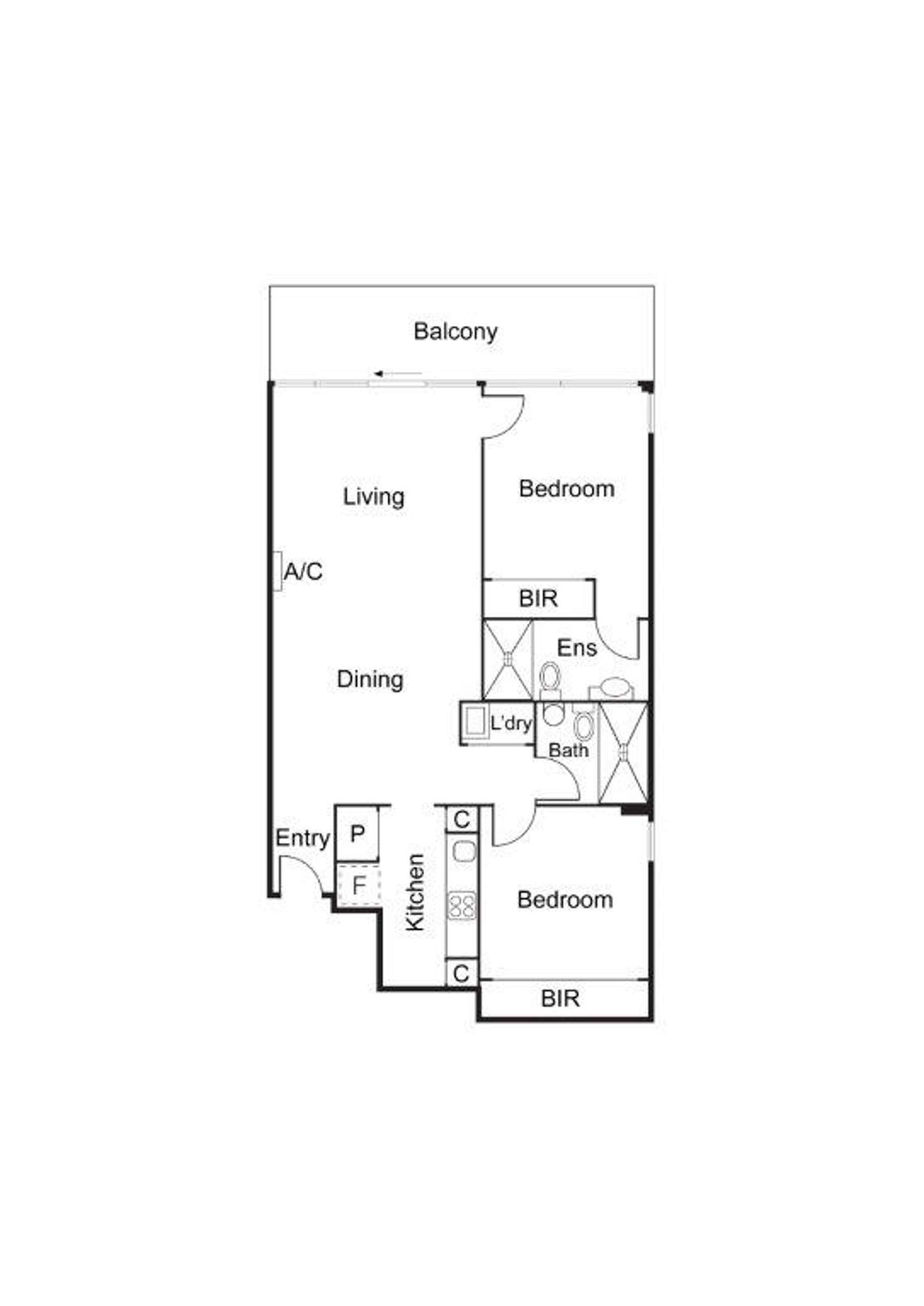 Floorplan of Homely apartment listing, 1705/7 Yarra Street, South Yarra VIC 3141
