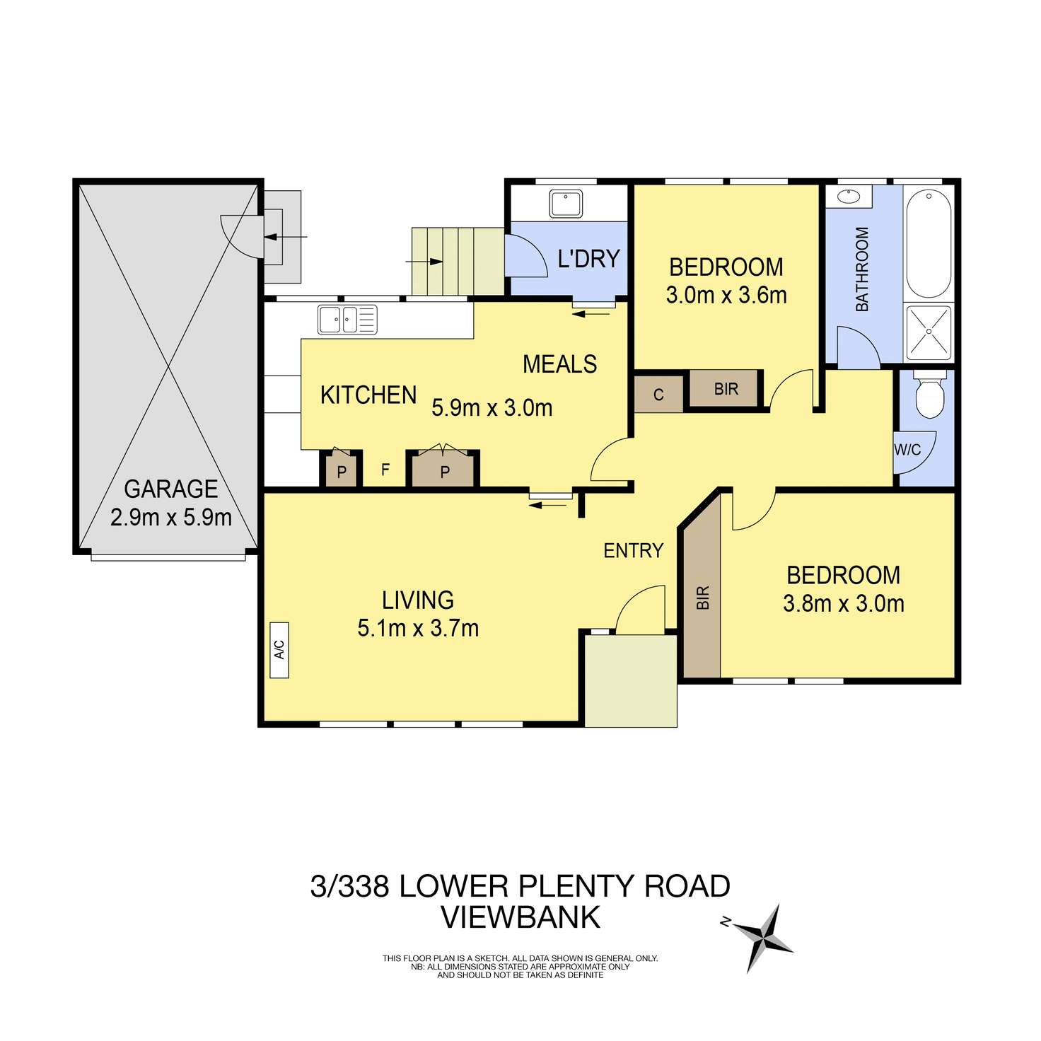 Floorplan of Homely unit listing, 3/338 Lower Plenty Road, Viewbank VIC 3084