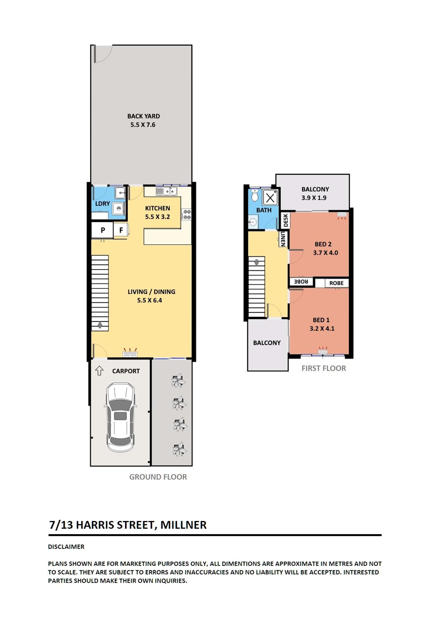 Floorplan of Homely unit listing, 7/13 Harris Street, Millner NT 810