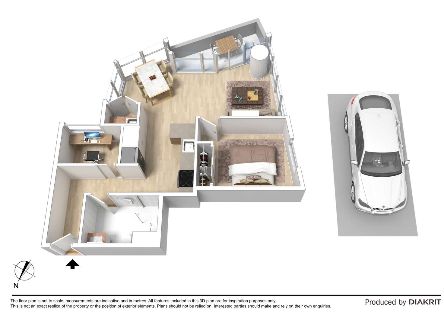 Floorplan of Homely apartment listing, 507/3-5 St Kilda Road, St Kilda VIC 3182