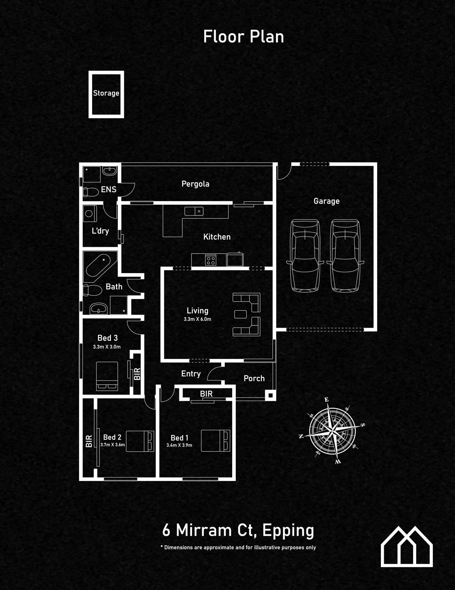 Floorplan of Homely house listing, 6 Mirram Court, Epping VIC 3076