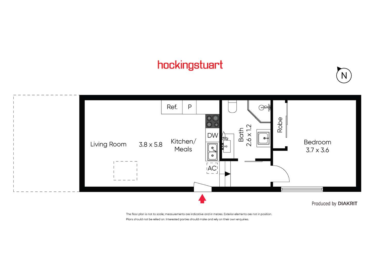 Floorplan of Homely apartment listing, 1/39 Roberts Street, West Footscray VIC 3012